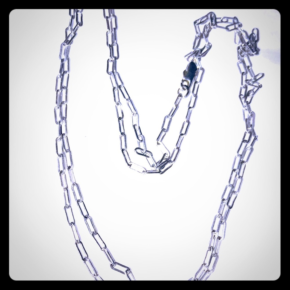 30 inch antique sterling silver 925 chain.